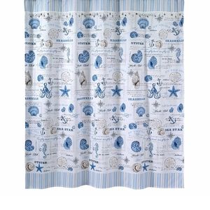 Nautical sea shower curtain